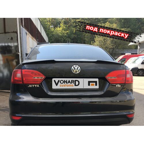 Vonard customs Спойлер лезвие крышки багажника VW Jetta 6 (под покраску) - Под покраску черный матовый, VWJ-6-TS1P