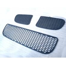Vonard customs Решетки в бампер R32 JOM 1J1807103JRS для VW Golf 4 (атмосферные моторы) - Под покраску черный матовый, VW-G4-R32-JOM-grilles-CNC-ATMO