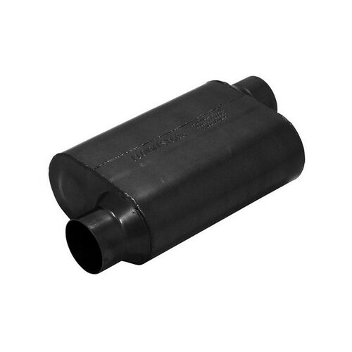 Super 40 Series Muffler, 3.50 IN (O) / OUT (O): ea, 16 Gauge 409S Stainless Steel