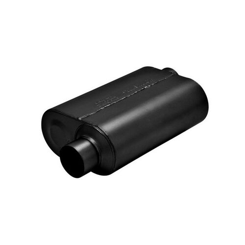 Super 40 Series Muffler, 3.00 IN (O) / OUT (O): ea, 16 Gauge 409S Stainless Steel