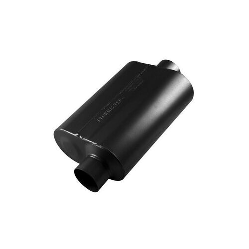 Super 40 Series Muffler, 3.00 IN (O) / OUT (C): ea, 16 Gauge 409S Stainless Steel