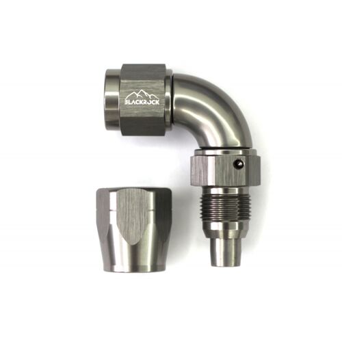 - 6 AN (6AN AN6) фитинг 90 градусов 30 серия BlackRock Lab A06-090-3Ti