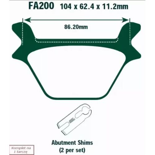 EBC тормозные колодки  FA200
