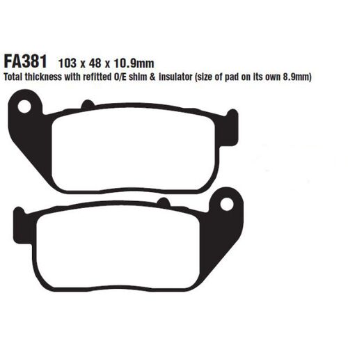 EBC тормозные колодки  FA381