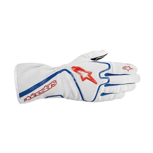 ALPINESTARS 3551715_196_XL Перчатки (картинг) TECH-1 K, серебро/синий/красный, р-р XL