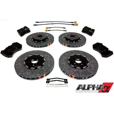 AMS ALP.07.01.0102-2 Nissan R35 GT-R Carbon Ceramic Brake kit upgrade 393/380 2012+ DBA and NISMOmo