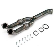 AMS ALP.07.05.0003-1 ALPHA GT-R 90mm Race midpipe / Y-Pipe non resonated 90mm exit