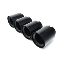 BMS комплект насадок для BMW M3/M4/M2 Comp (F80/F82/F87) (черный глянец) (под сток выхлоп)