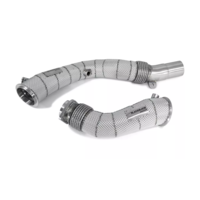 BlackRock Lab даунпайпы (без катов) с термоэкраном Heatshield для BMW M2/M3/M4 (F87/F80/F82/F83) (S55)