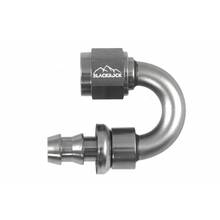 8 AN (8AN AN8) фитинг 180 градусов, PUSH FIT серия BlackRock Lab P08-001-7Ti