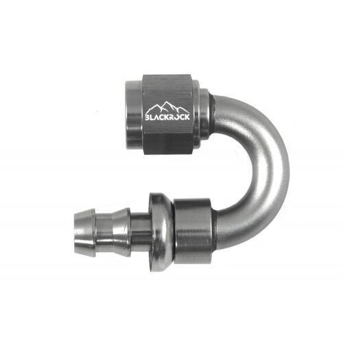 - 8 AN (8AN AN8) фитинг 180 градусов, PUSH FIT серия BlackRock Lab P08-001-7Ti