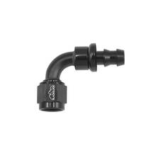 - 6 AN (6AN AN6) фитинг 90°, PUSH FIT серия BLACKROCK LAB P06-090-7BK