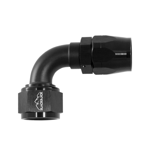 - 12 AN (12AN AN12) фитинг 90°, 20 серия Cutter Style, BLACKROCK LAB A12-090-2BK