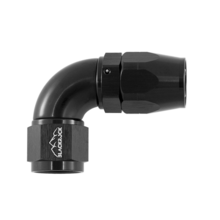 - 12 AN (12AN AN12) фитинг 90°, Full Flow серия BLACKROCK LAB ЧЁРНЫЙ A12-090-3BK