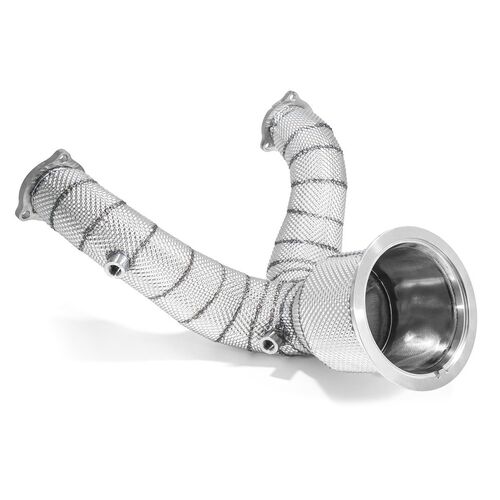 BlackRock Lab даунпайп с термоэкраном (без катализатора) для Audi S4/S5 (B9) (OPF 2019+)