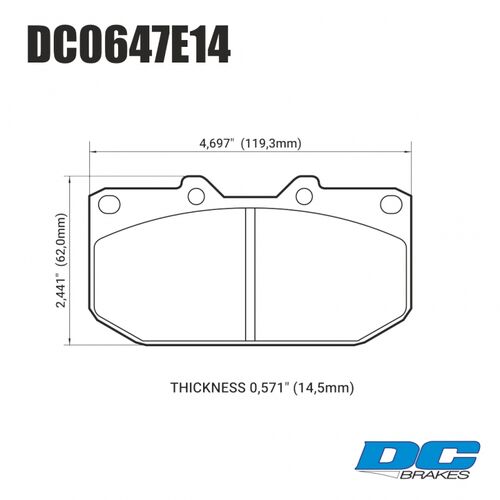 DC Brakes Street STR.S+ передние тормозные колодки для Subaru Impreza WRX/Nissan Silvia/Skyline/300zx/Mitsubishi GTO/3000GT (Sumitomo)