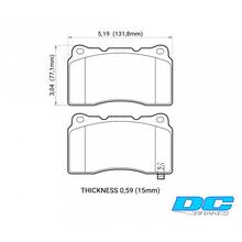 DC brakes Street STR.S+ передние тормозные колодки Mitsubishi Lancer Evo 4-10/ Subaru Wrx Sti/Insignia OPC/Camaro SS mk5/CTS-V (2009+)/Mustang GT500
