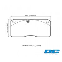 DC brakes RT.2 тормозные колодки для Stoptech HD/AP Racing / ALCON