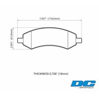 DC brakes Street HD передние тормозные колодки Dodge RAM 1500/Durango/Dakota/Mitsubishi Raider