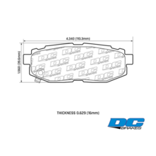 DC Brakes RT2 задние тормозные колодки для Subaru BRZ/Forester/Tribeca/GT86