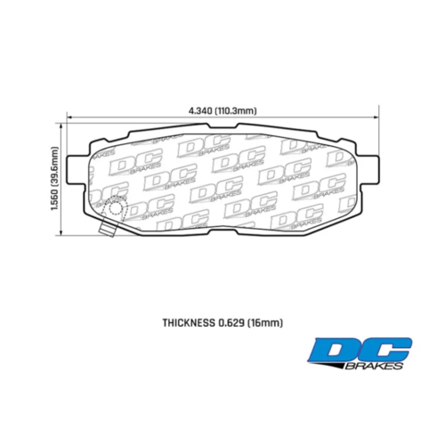DC Brakes RT2 задние тормозные колодки для Subaru BRZ/Forester/Tribeca/GT86 DC Brakes RT2 задние тормозные колодки для Subaru BRZ/Forester/Tribeca/GT86