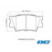DC Brakes STRS+ задние тормозные колодки для Toyota Camry (V40/V50)/Lexus ES/Rav4 (A30/A40) (2007+)