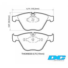 DC Brakes RT.2 передние тормозные колодки для BMW M3/M1/335/535/540/550/650/Z4
