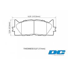 DC Brakes RT2 Передние тормозные колодки для Toyota Camry/Lexus ES (2007+)