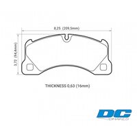 DC Brakes RT.2 Передние тормозные колодки для Porsche Panamera Turbo/ Cayenne Turbo 2012+/ Macan Turbo