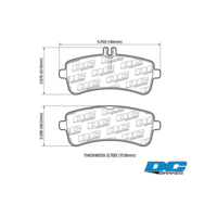 DC Brakes R24 задние тормозные колодки для Mercedes AMG GT/GTS/GTR/C63 AMG (w205) (Red/Yellow/Silver calipers)