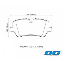 DC Brakes Street HD+ Задние тормозные колодки для Range Rover/ Sport/Discovery (mk5) (под 325-365мм диск) (2012+)