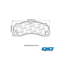 DC Brakes R24 передние тормозные колодки для Porsche 911 (991/992) Turbo/ GT3/ Cayman GT4 (981/982) (высота полотна 62мм)