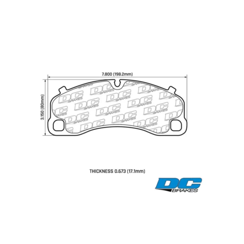 DC Brakes R24 передние тормозные колодки для Porsche 911 (991/992) Turbo/ GT3/ Cayman GT4 (981/982) (высота полотна 62мм)