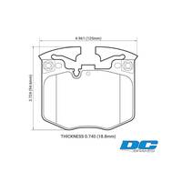 DC brakes RT2 Передние тормозные колодки для BMW X3/X5/X6/5/6/7 (G01/G05/G06/G30/G32/G11/G12) (под 348x36мм диск)