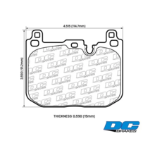 DC Brakes Street RT2 передние тормозные колодки для Mini Hatch/Clubman Turbo Works (F56/F54/F60)/BMW X2/135 M-performance (F40/F39)