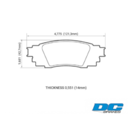 DC brakes Street RT2 задние тормозные колодки для Toyota Camry v70/Lexus ES/RX (2015+)