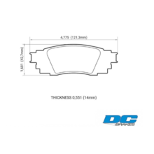 DC brakes Street RT2 задние тормозные колодки для Toyota Camry v70/Lexus ES/RX (2015+)