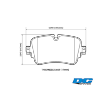 DC Brakes Street RT2 задние тормозные колодки Audi Q7/SQ7/Q8/E-tron (4M) (под 350мм диск)