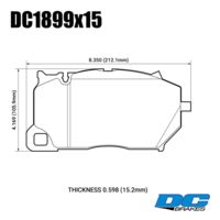 DC Brakes Street STRS+ передние тормозные колодки Audi RS6/RS7 (c8)/RSQ8/Bentley Continental/Flying Spur/Porsche Taycan (под чугун 410/420мм диск)
