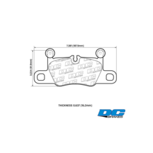 DC Brakes RT2 Задние тормозные колодки для Porsche 911 (991.2/992) Carrera 4/4S/GTS/Cayenne Turbo 536