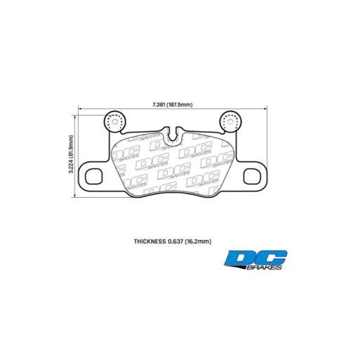 DC Brakes Street STRS+ Задние тормозные колодки для Porsche 911 (991.2/992) Carrera 4/4S/GTS/Cayenne Turbo 536