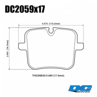 DC Brakes RT.2 задние тормозные колодки для BMW M5/M760/M850/X5M/Cullinan (F90/G12/G14/G15/F95/F96)