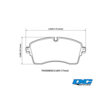 DC brakes Street HD+ передние тормозные колодки для Jaguar E-pace/Evoque mk2/Discovery Sport/Range Rover (под 349мм диск)