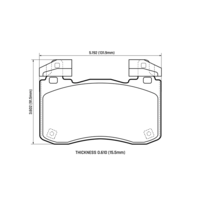 Brannor Ceramic передние тормозные колодки для Kia Stinger 3.3L/Genesis G70 (под 350мм диск)