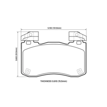 Brannor Ceramic передние тормозные колодки для Kia Stinger 3.3L/Genesis G70 (под 350мм диск)