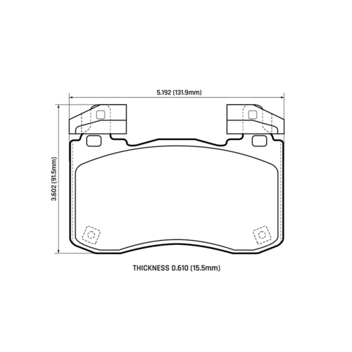 Brannor Ultimate передние тормозные колодки для Kia Stinger 3.3L/Genesis G70 (под 350мм диск)