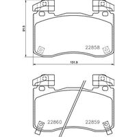DC Brakes Street STRS+ передние тормозные колодки для Kia Stinger 3.3L/Genesis G70 (под 350мм диск)