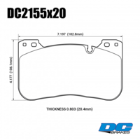 DC Brakes RT.2 передние тормозные колодки для BMW M5/M8/X5M/X6M (F90/F92/F95)