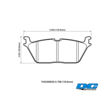 DC brakes Street HD+ задние тормозные колодки Dodge RAM 1500 TRX (2019+) 3.6/5.7/6.2L (под 375мм диск)