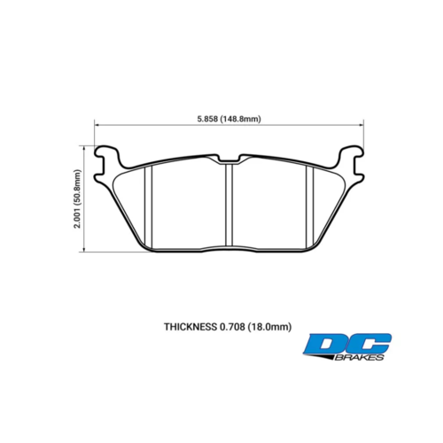 DC brakes RT.2 задние тормозные колодки Dodge RAM 1500 TRX (2019+) 3.6/5.7/6.2L (под 375мм диск)